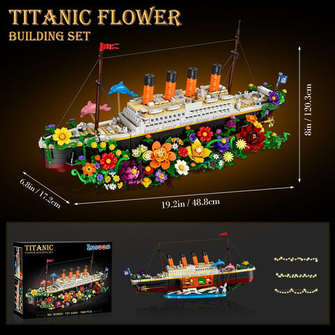 Blumen Titanic Bauspielzeug mit Licht