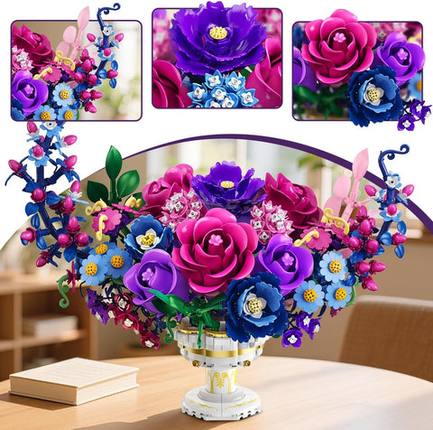 Mond Blumen Bauspielzeugset mit Licht