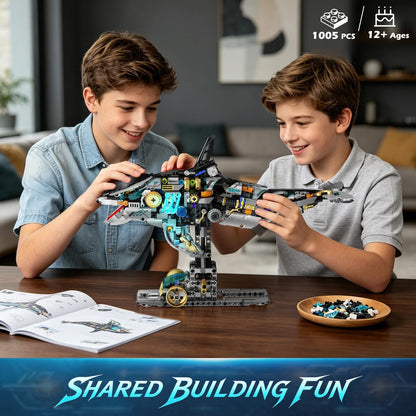 Mechanischer Orca Bausatz mit LED Licht, Technik STEM Modell