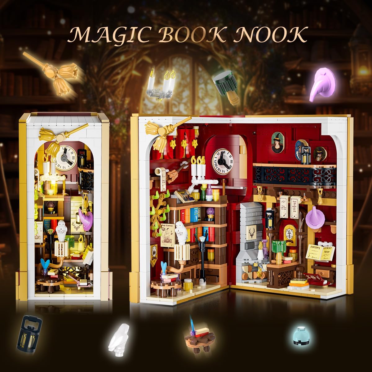 Magic Booknook Bauset mit LED-Beleuchtung