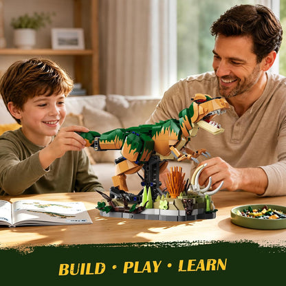 Mechanischer STEM Dinosaurier Bauspielzeug für Kinder Jungen ab 8 +