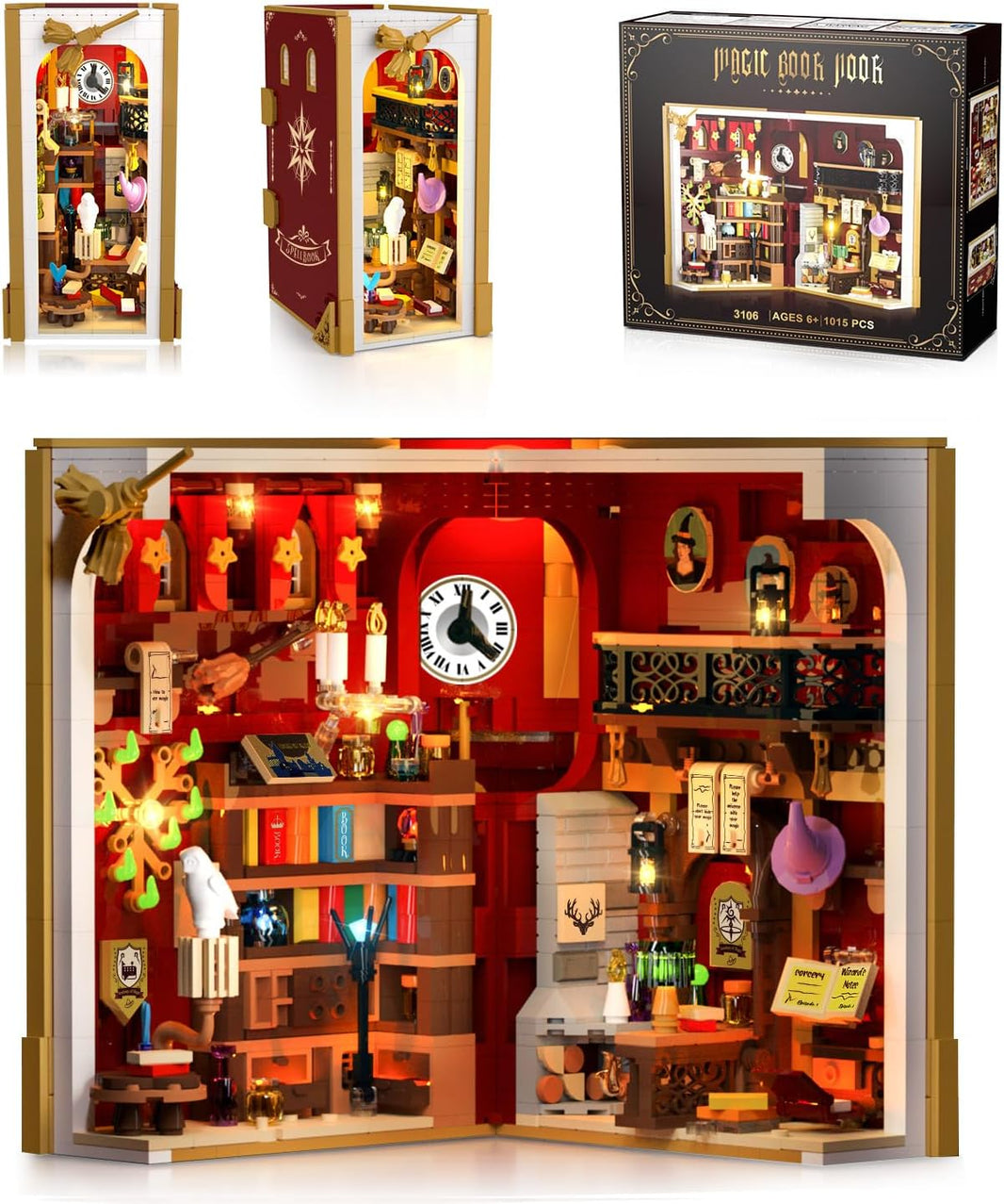 Magic Booknook Bauset mit LED-Beleuchtung