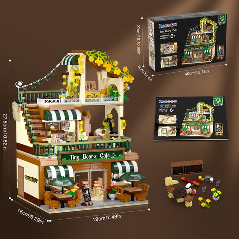 Stadtcafé-Haus Bauset mit Beleuchtung