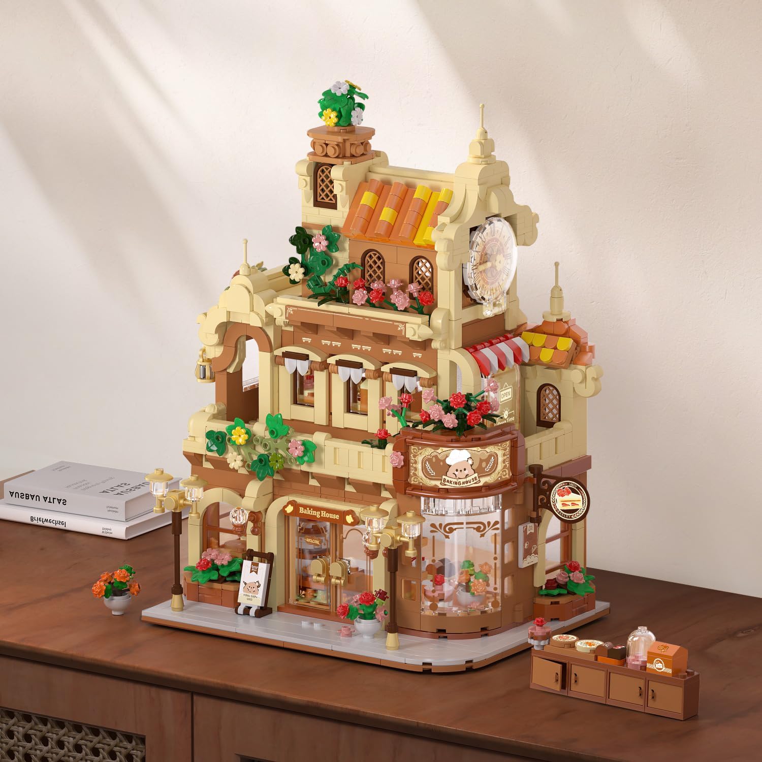 City Bakery Café Haus Bauset mit Beleuchtung