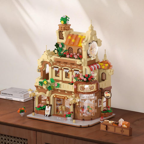 City Bakery Café Haus Bauset mit Beleuchtung