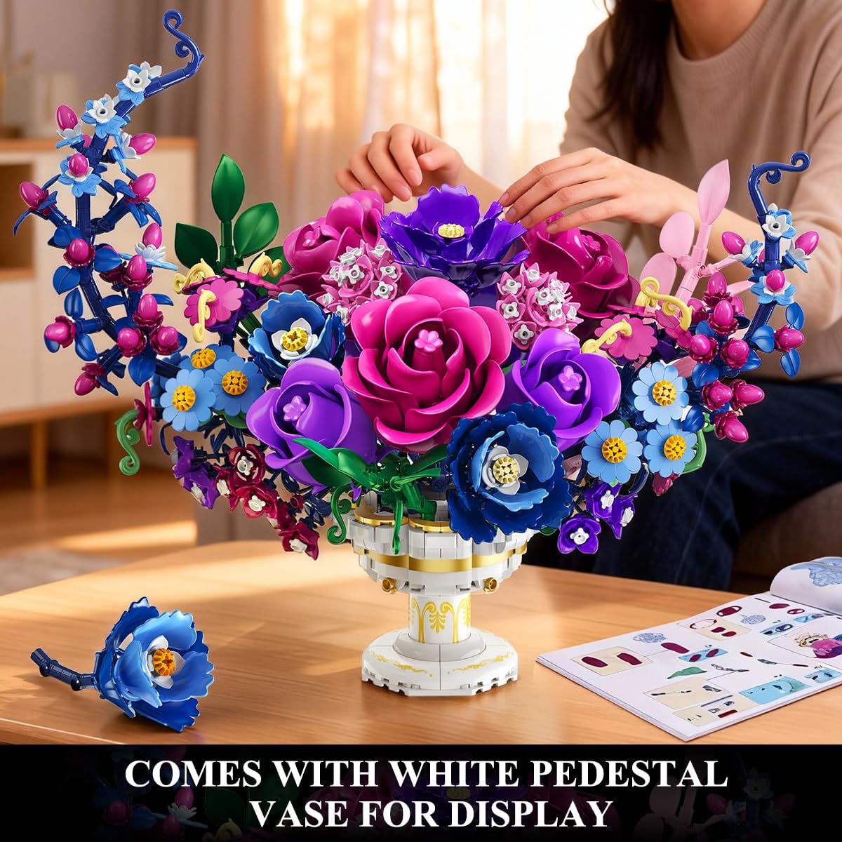 Mond Blumen Bauspielzeugset mit Licht