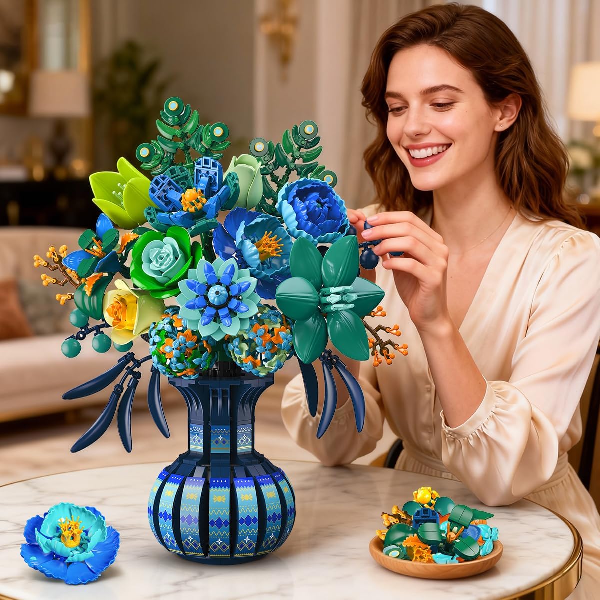 Blumen Bauspielzeug mit Vase