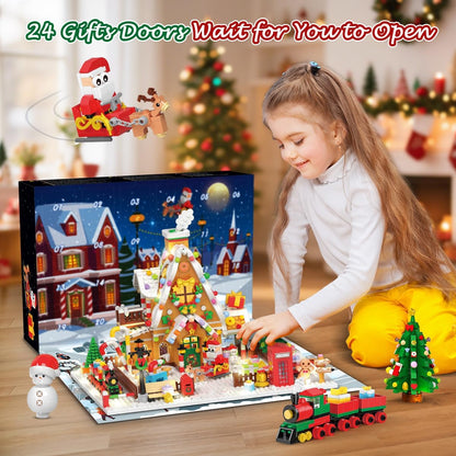 Adventskalender 2025 Lebkuchenhaus Mini-Bauset mit Beleuchtung