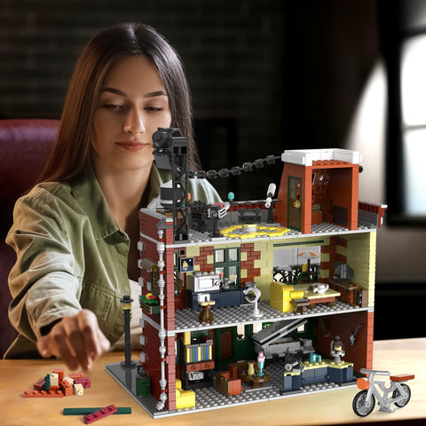 Kaffeehaus Bauset mit LED-Beleuchtung