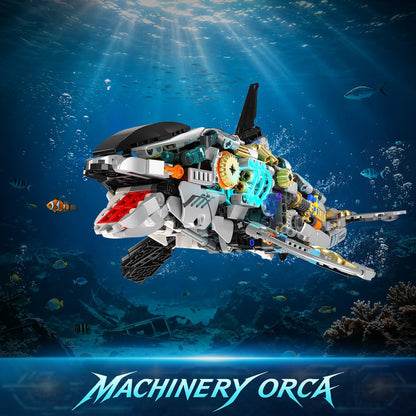 Mechanischer Orca Bausatz mit LED Licht, Technik STEM Modell
