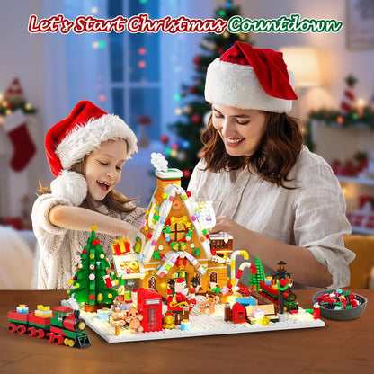 Adventskalender 2025 Lebkuchenhaus Mini-Bauset mit Beleuchtung