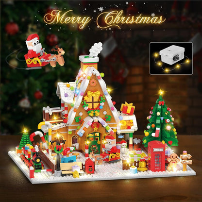 Adventskalender 2025 Lebkuchenhaus Mini-Bauset mit Beleuchtung