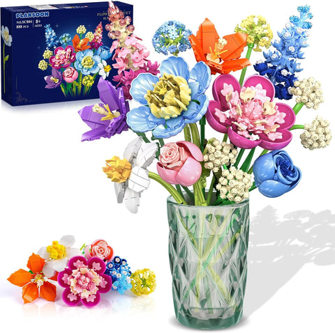 Blumenstrauß-Bausatz, 888-teiliges botanisches Sammel-Bausteinset