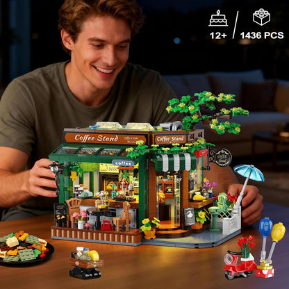 City Street Café Haus Bauset mit Licht
