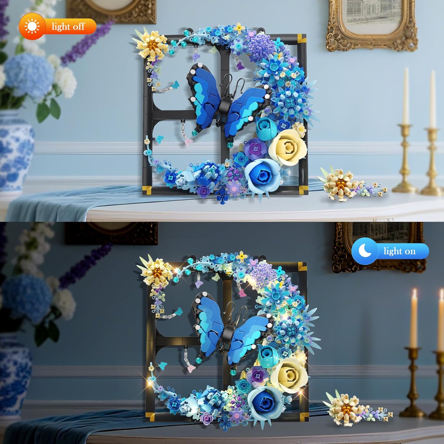 Mond Blumen Bauspielzeugset mit Licht