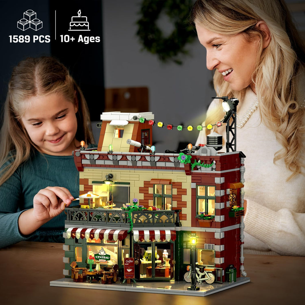 Kaffeehaus Bauset mit LED-Beleuchtung