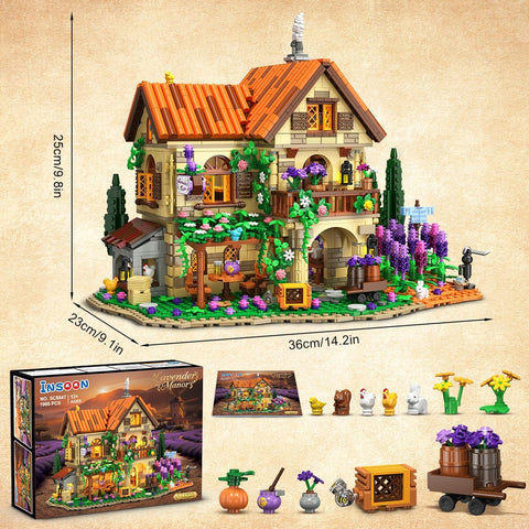 Lavendel Herrenhaus Bauspielzeug mit Licht