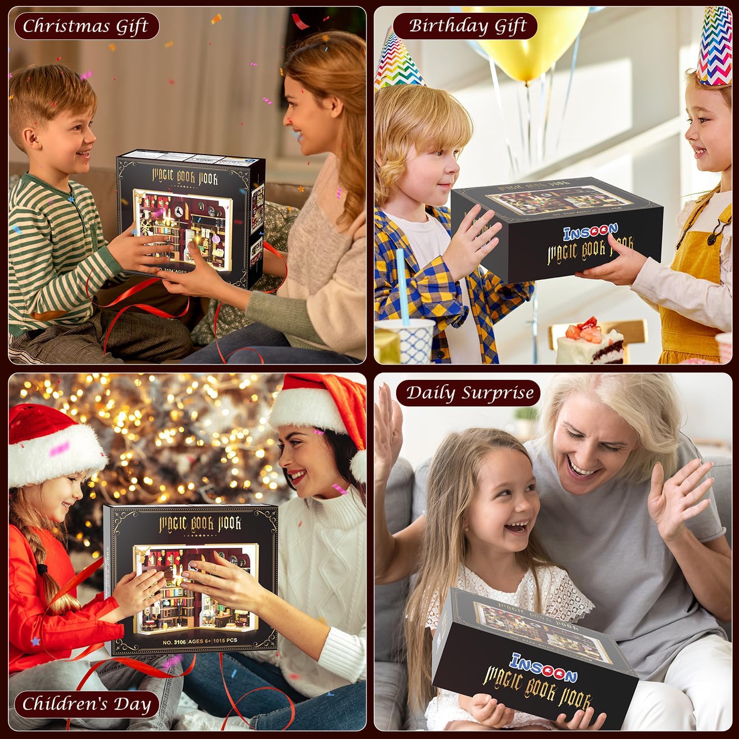 Magic Booknook Bauset mit LED-Beleuchtung