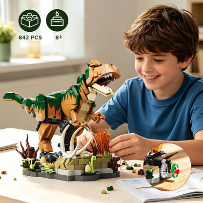 Mechanischer STEM Dinosaurier Bauspielzeug für Kinder Jungen ab 8 +
