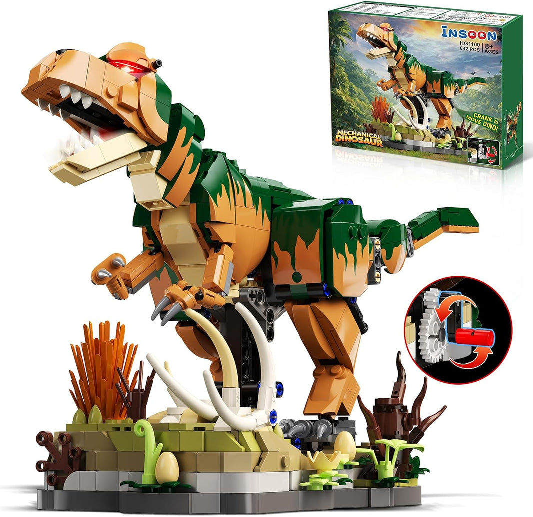 Mechanischer STEM Dinosaurier Bauspielzeug für Kinder Jungen ab 8 +