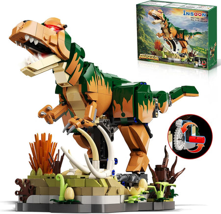 Mechanischer STEM Dinosaurier Bauspielzeug für Kinder Jungen ab 8 +