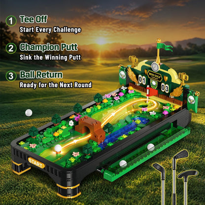 Minigolf Bauset mit 3 Golfschlägern, 2 Spielmodi