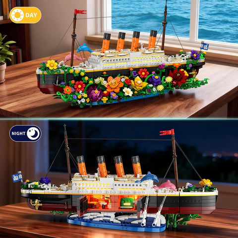 Blumen Titanic Bauspielzeug mit Licht