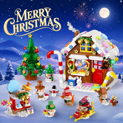 Adventskalender 2026 – Weihnachtswichtel-Dorf Bauset, 24-tägiges Countdown-Bauset mit 14 Wichteln, Lebkuchenhaus und Weihnachtsbaum