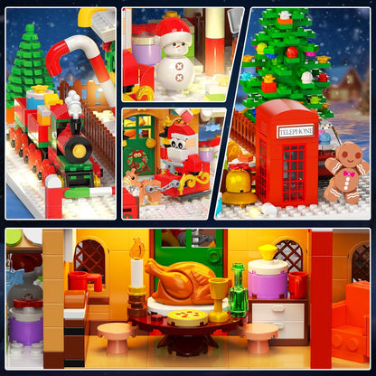 Adventskalender 2026 Lebkuchenhaus Mini Klemmbausteine Set mit Licht