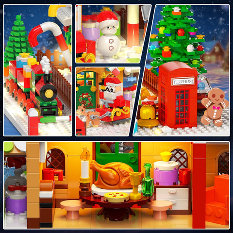 Adventskalender 2026 Lebkuchenhaus Mini Klemmbausteine Set mit Licht