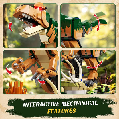 Mechanischer STEM Dinosaurier Bauspielzeug für Kinder Jungen ab 8 +