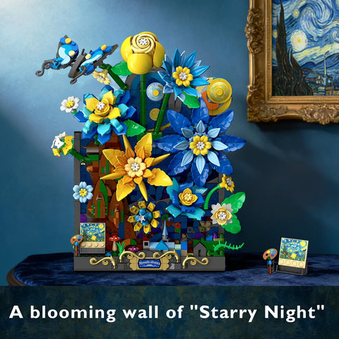 Sternennacht Blumen Wand Bauset mit Licht