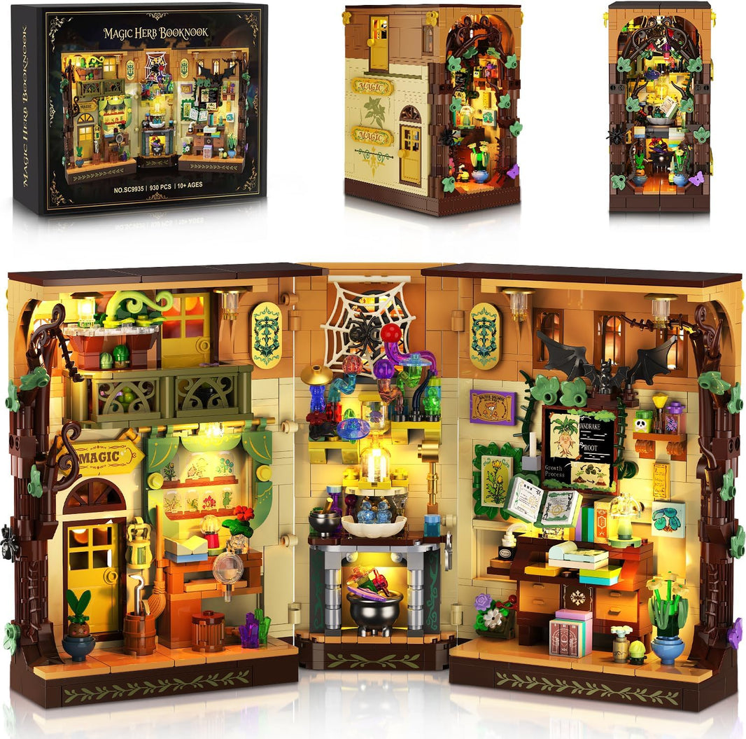 Magic Herb Booknook Bauset mit Beleuchtung