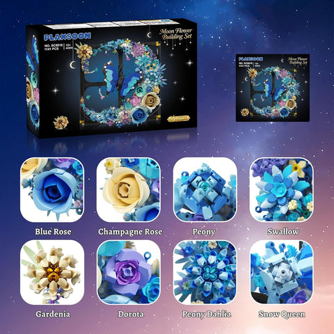 Mond Blumen Bauspielzeugset mit Licht