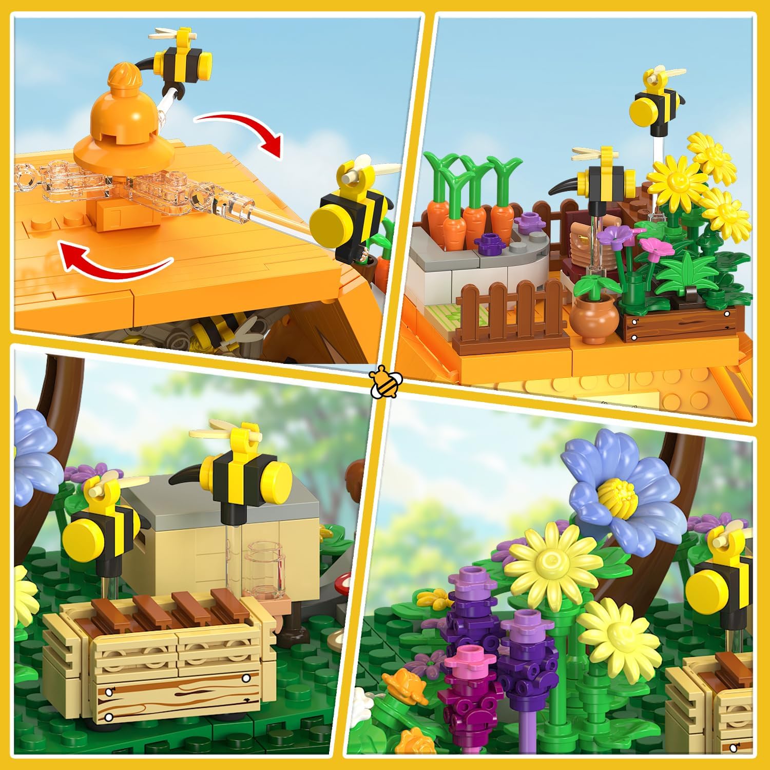 Bienen Bauernhof Haus Bauset mit Licht