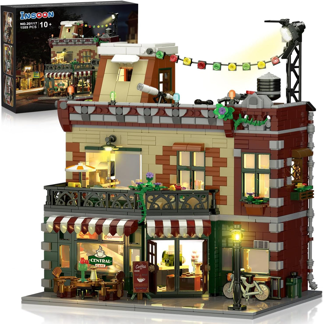 Kaffeehaus Bauset mit LED-Beleuchtung