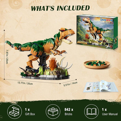 Mechanischer STEM Dinosaurier Bauspielzeug für Kinder Jungen ab 8 +