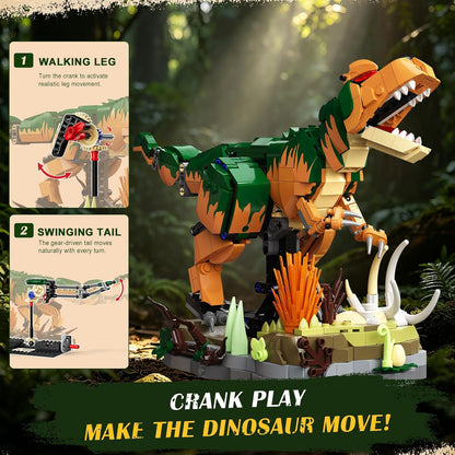 Mechanischer STEM Dinosaurier Bauspielzeug für Kinder Jungen ab 8 +