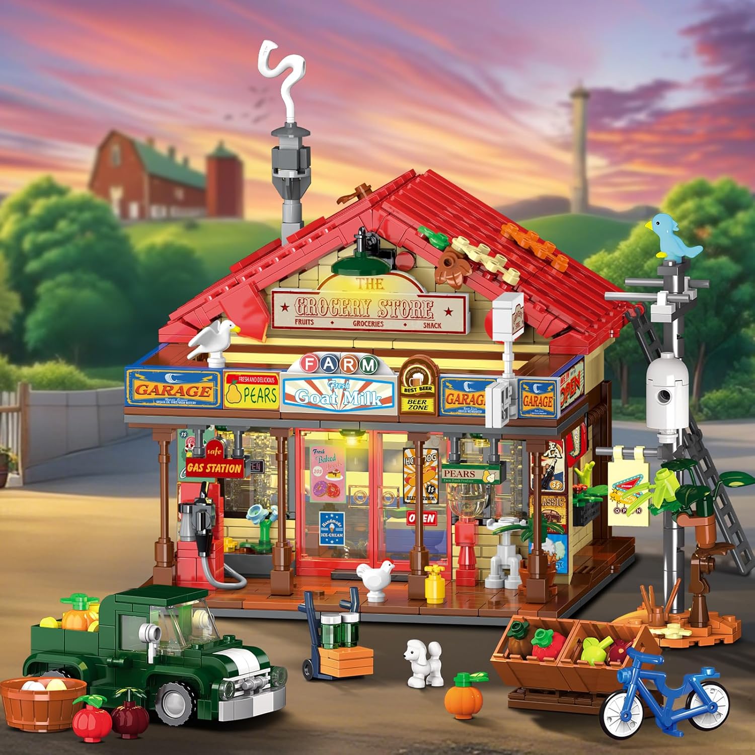 Land-Kaufhaus Bauset mit Beleuchtung