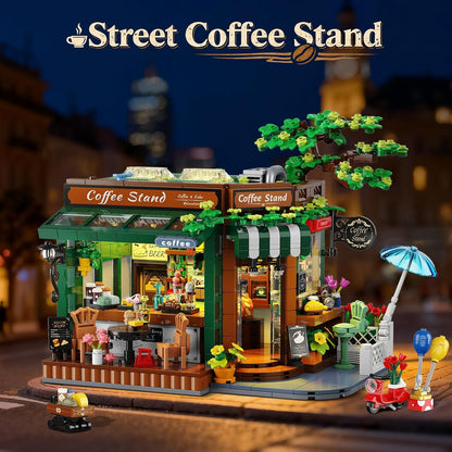 City Street Café Haus Bauset mit Licht
