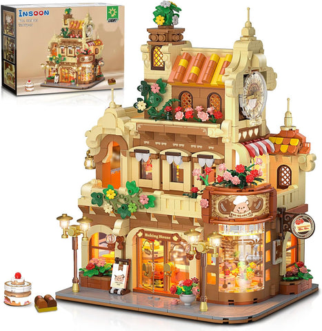 City Bakery Café Haus Bauset mit Beleuchtung