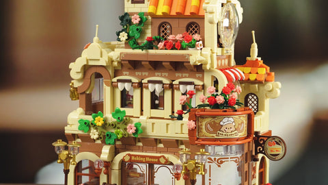 City Bakery Café Haus Bauset mit Beleuchtung