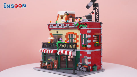 Kaffeehaus Bauset mit LED-Beleuchtung
