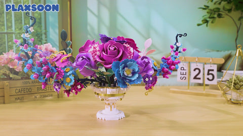 Mond Blumen Bauspielzeugset mit Licht