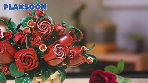 Blumen Rosen Bauspielzeugset für Erwachsene