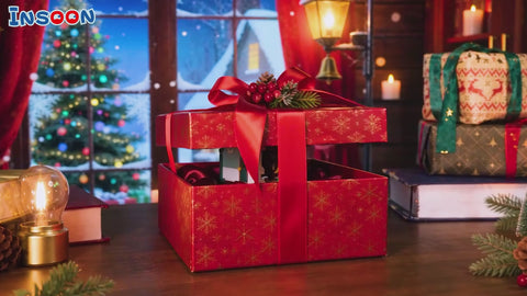 Adventskalender 2026 Weihnachtshaus Magic Book Nook Bauset mit Licht, 24 Tage Weihnachts-Countdown Bookend Klemmbausteine für Deko