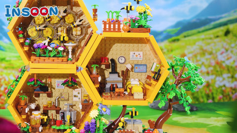 Bienen Bauernhof Haus Bauset mit Licht